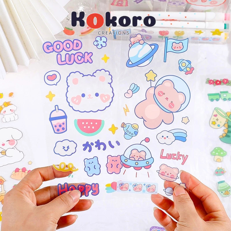 

KokoroCreations - [SK96] Sticker dekorasi berbagai motif kartun / sticker laptop / sticker case / stiker casing / sticker waterproof / sticker bening /dekorasi jurnal