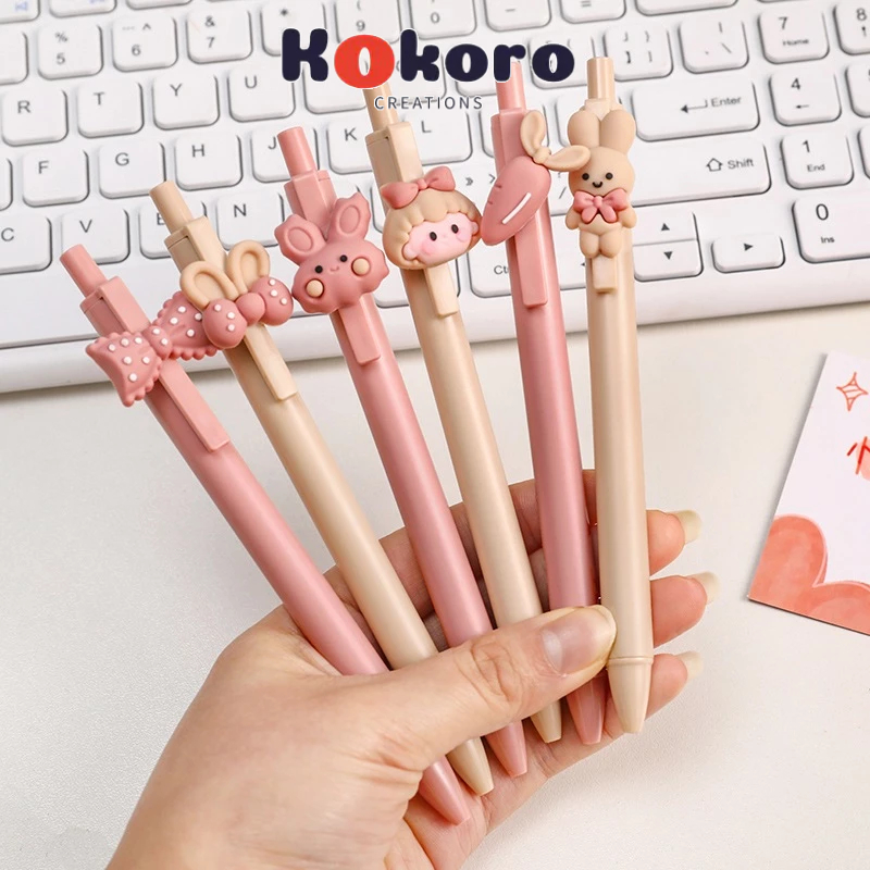 

KokoroCreations - [SK79] cute pen Pulpen karakter animal rabbit pen pena anak kartun girl pena gel warna zebra kokoro