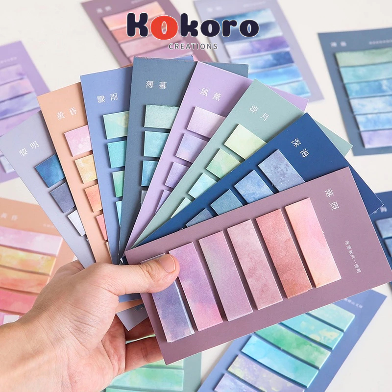 

KokoroCreations - [SK103] Sticky Notes motif korea galaxy 6 warna /notepad / kertas catatan / memo tempel /