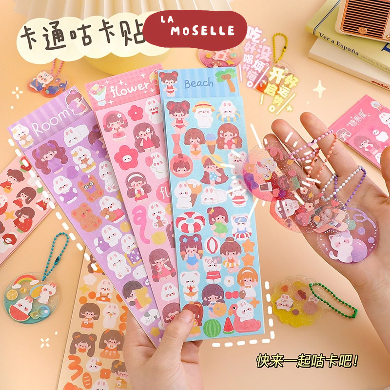 

La Moselle - [SK55] Sticker girl korean dekorasi DIY jurnal stiker anak lucu aesthetic satu lembar
