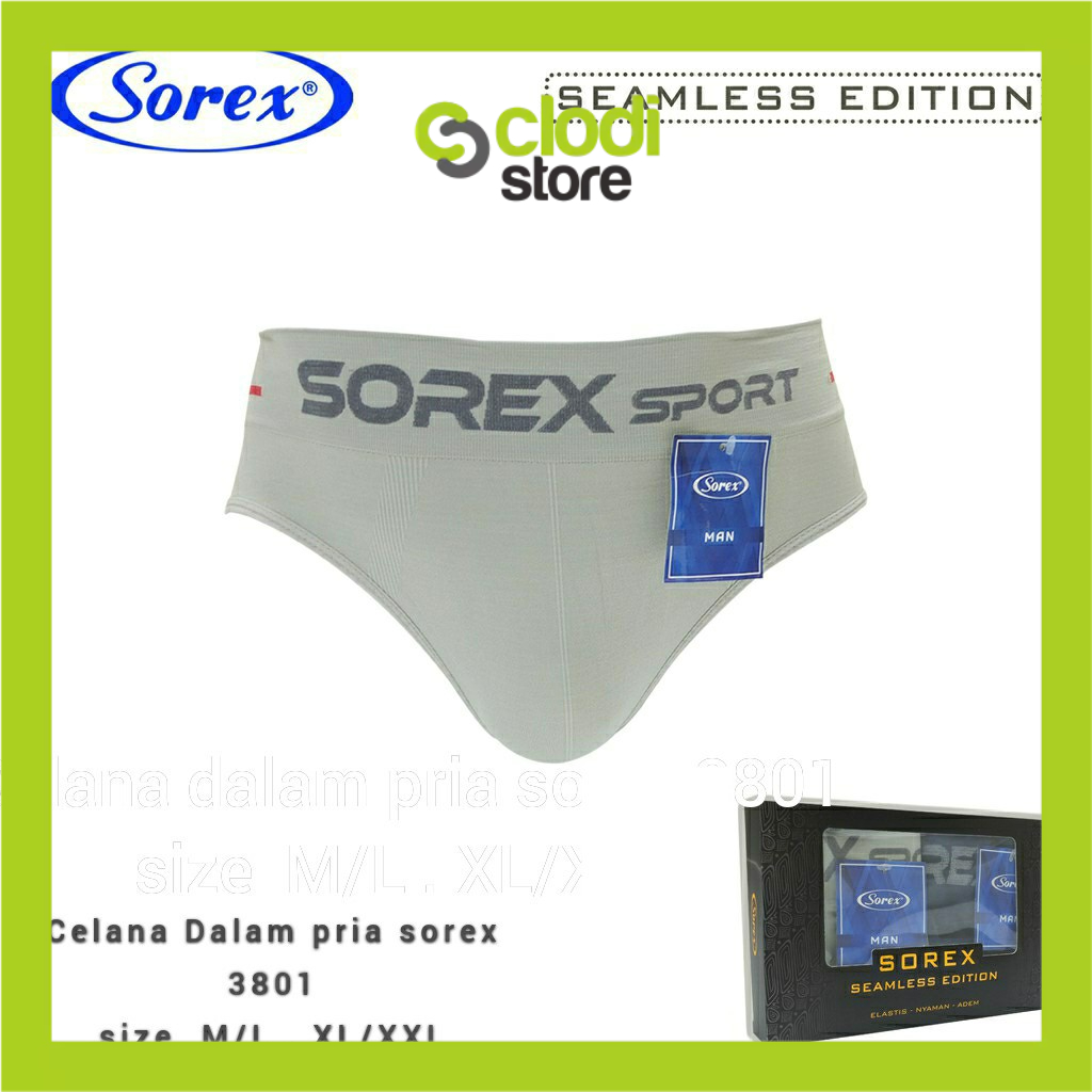 Sorex cd celana dalam segitiga boxer pria sport m 3801 3802 3803 3804 seamless edition cd pria cd so