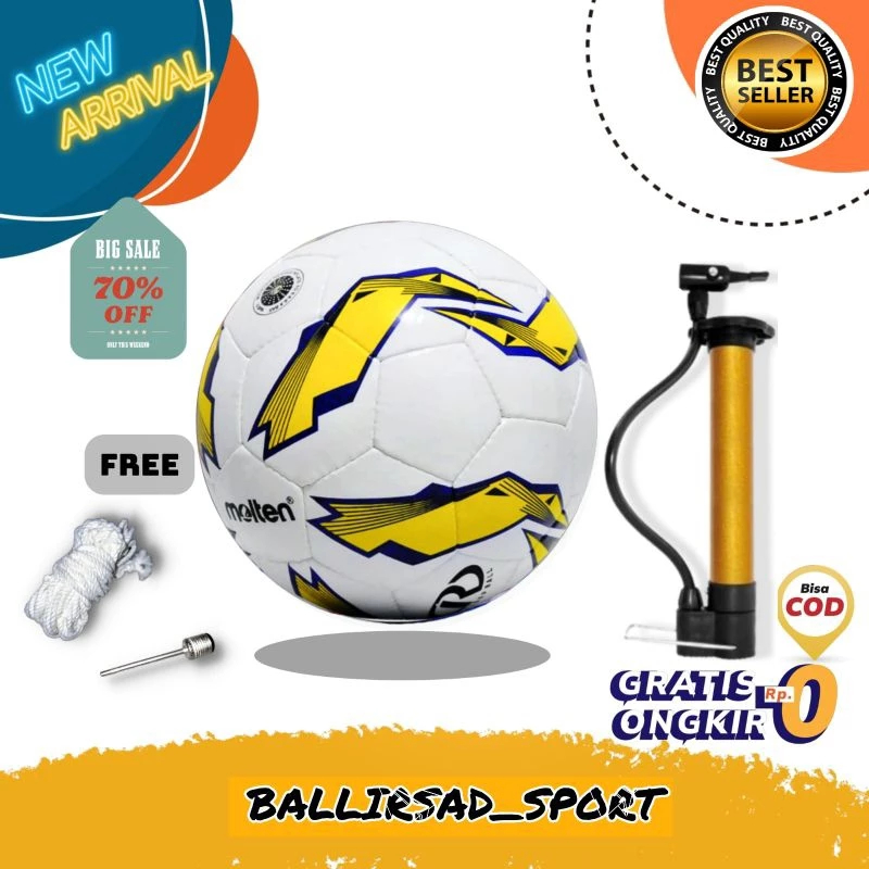 Bola sepak MOLTEN size 5|Bola bliter|Bola kaki bahan kulit sintetis