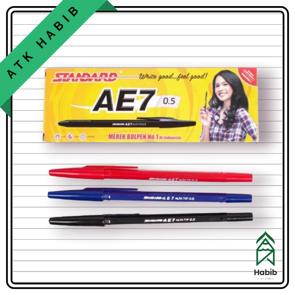

Pulpen Standard AE7 0.5 Isi 12 Pcs
