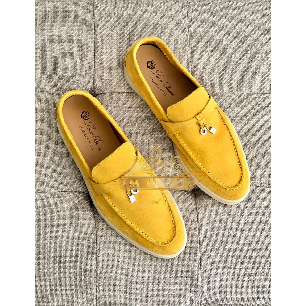 Loro Piana Summer Charms Walk Loafers Sunny Yelow 38