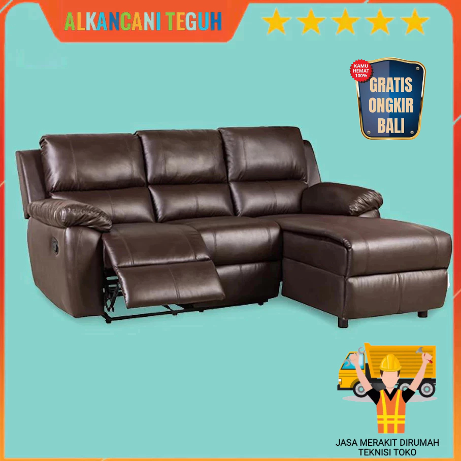 LIVERPOOL RECLINER L 3S SOFA BED - DARK BROWN