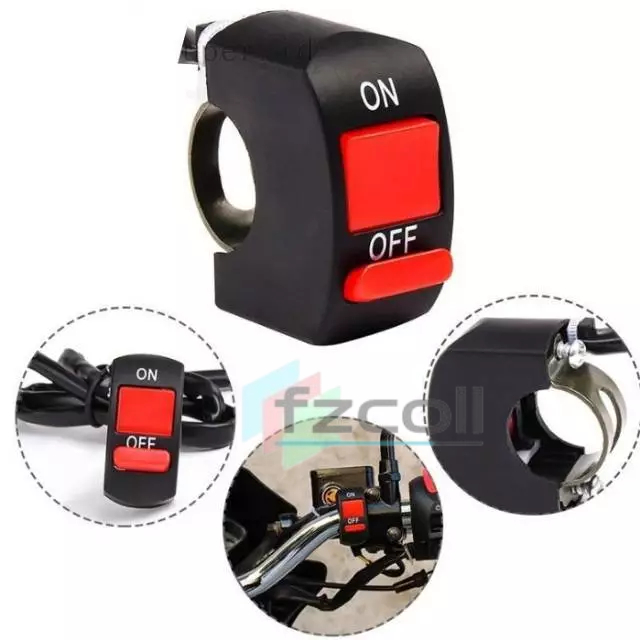 Saklar Stang Motor Universal ON OFF Anti Air Hitam Merah