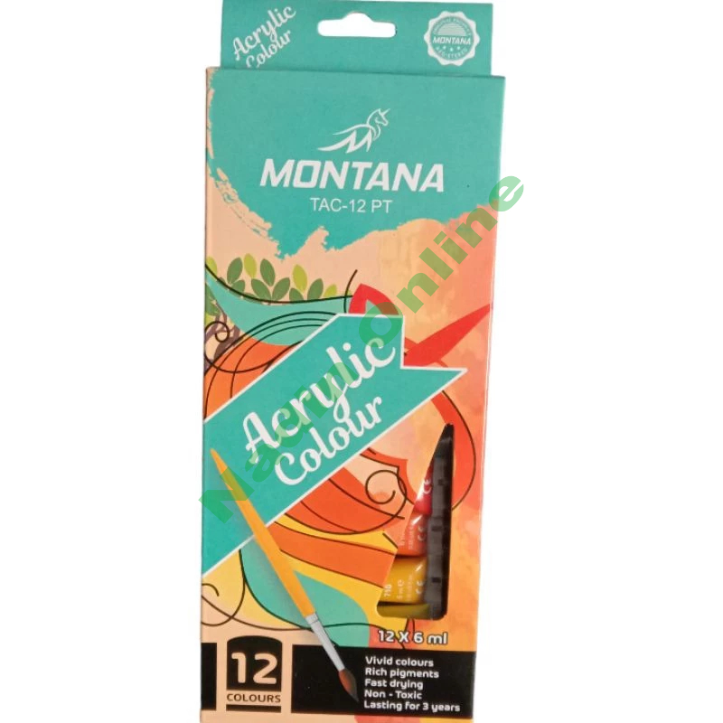 

Cat Akrilik Acrylic Colour Montana 12 warna 6ml