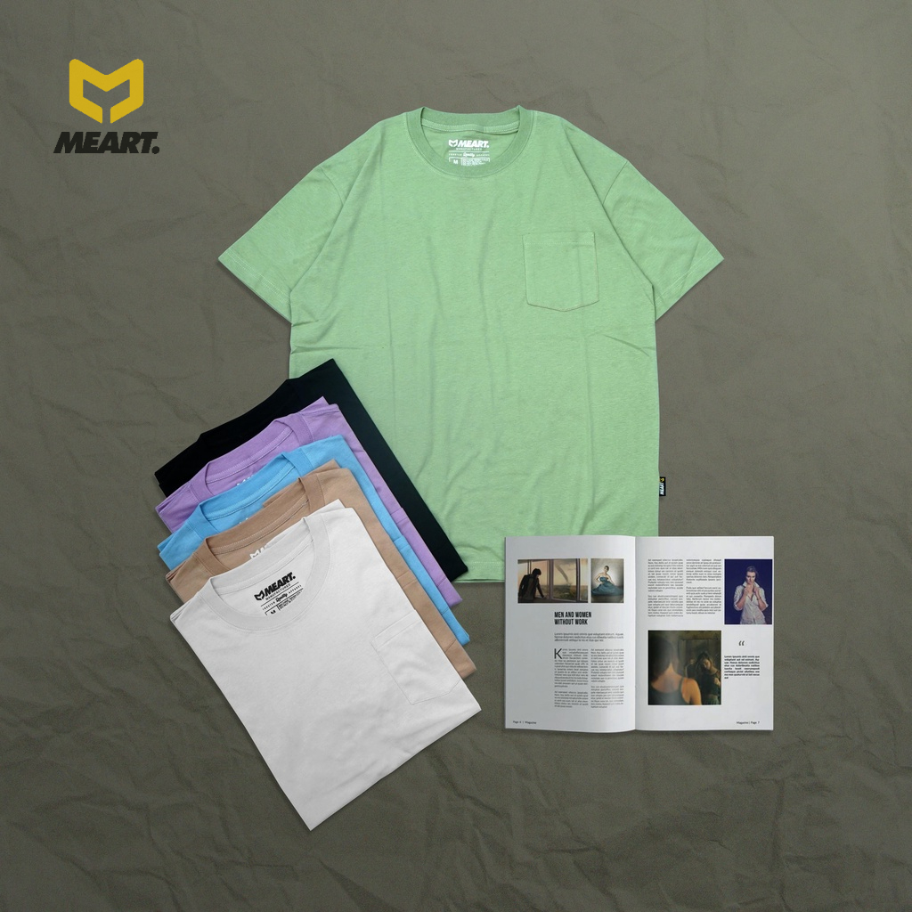 MEART - Oversized Tees Pocket Kaos Oversize Pocket