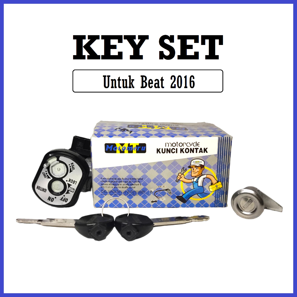 Kunci Kontak atau Key Set untuk motor BEAT 2016 merek MOTOMERU