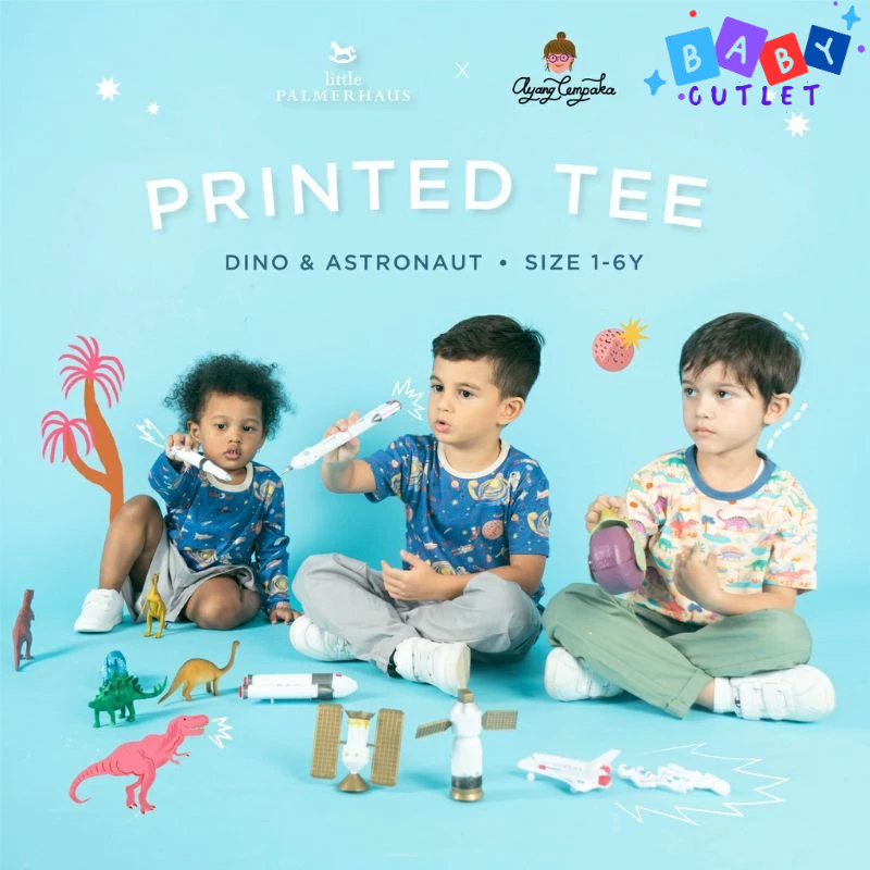 Little Palmerhaus Ayang Cempaka Printed Tee Motif Astronot