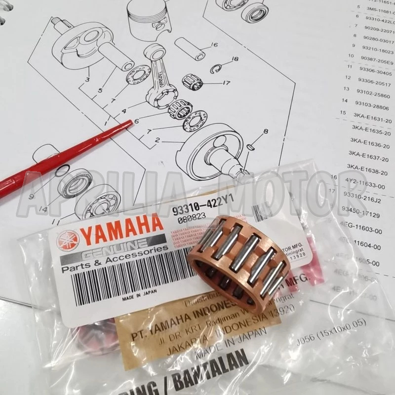 BEARING BAMBU BIG END RXKING - LAHER STANG SEHER RX KING 93310-422Y1