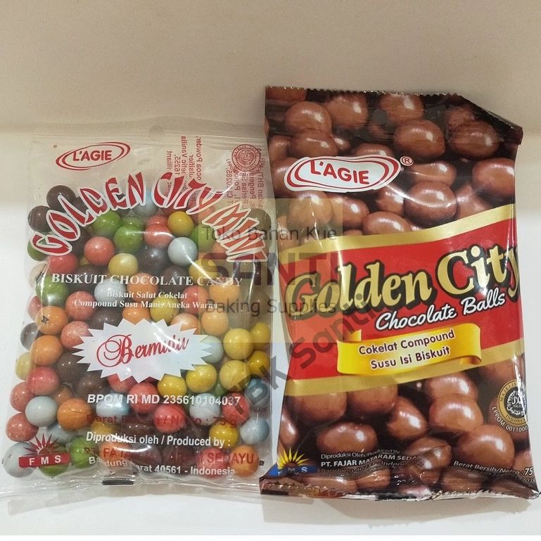 

Golden City | Biskuit Cokelat Permen Cokelat Chocolate Balls Topping