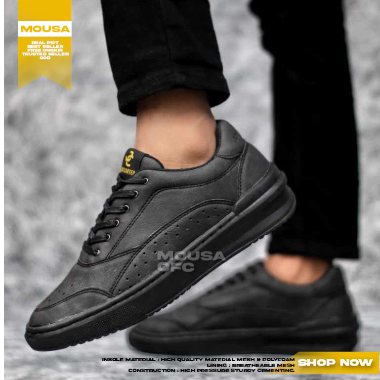 Sepatu Casual Hitam Pria Sepatu Sneakers Black Formal Pria