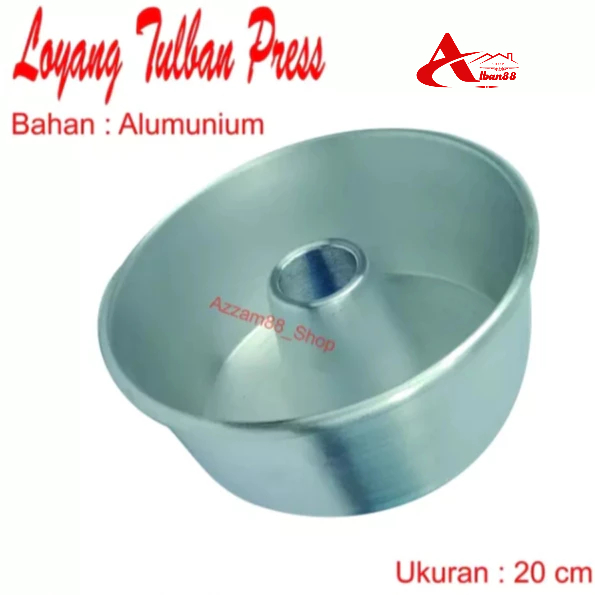 Loyang kue tulban 20 cm bahan alumunium tanpa sambungan