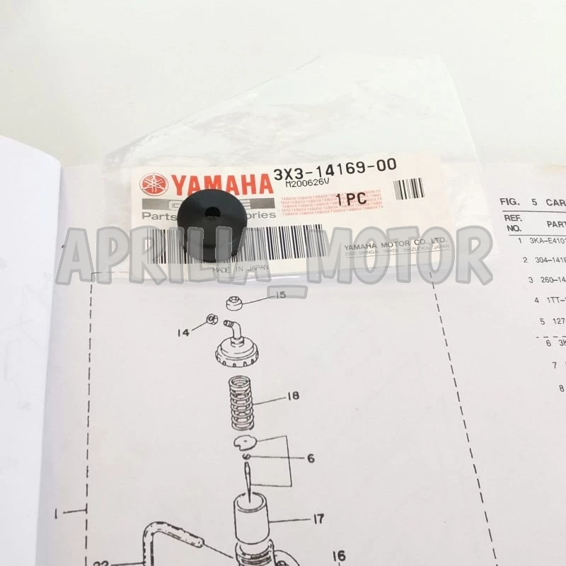 KARET TUTUP KARBURATOR RX KING RXZ RXS Y125Z TIARA TOUCH 3X3-14169-00