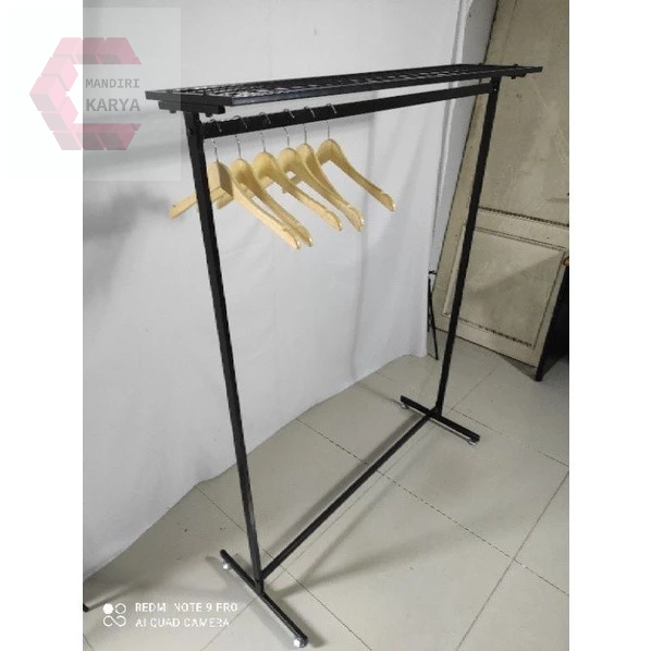 Gantungan Baju Rak Gantungan Baju Full Kotak Rak Ram - Rak Baju Besi - Minimalis