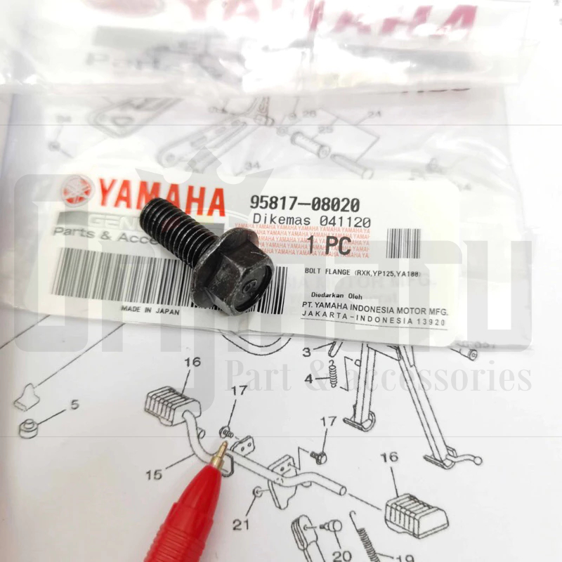 BAUT BESI BARSTEP DEPAN RX KING RXKING RXS YT ORIGINAL 95817-08020 95827-08020