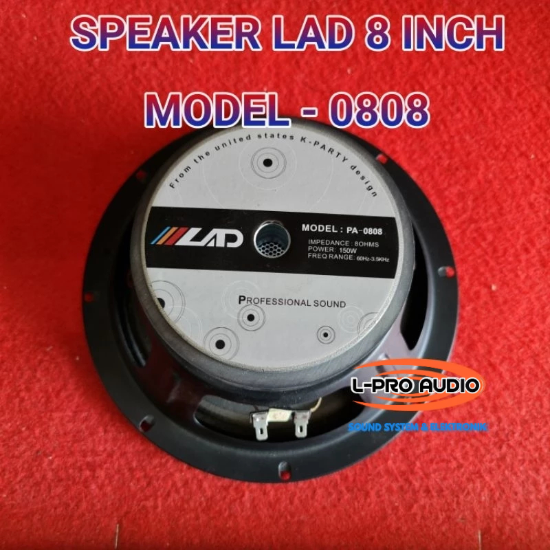 Speaker 8 inch LAD PA 0808 150 WATT