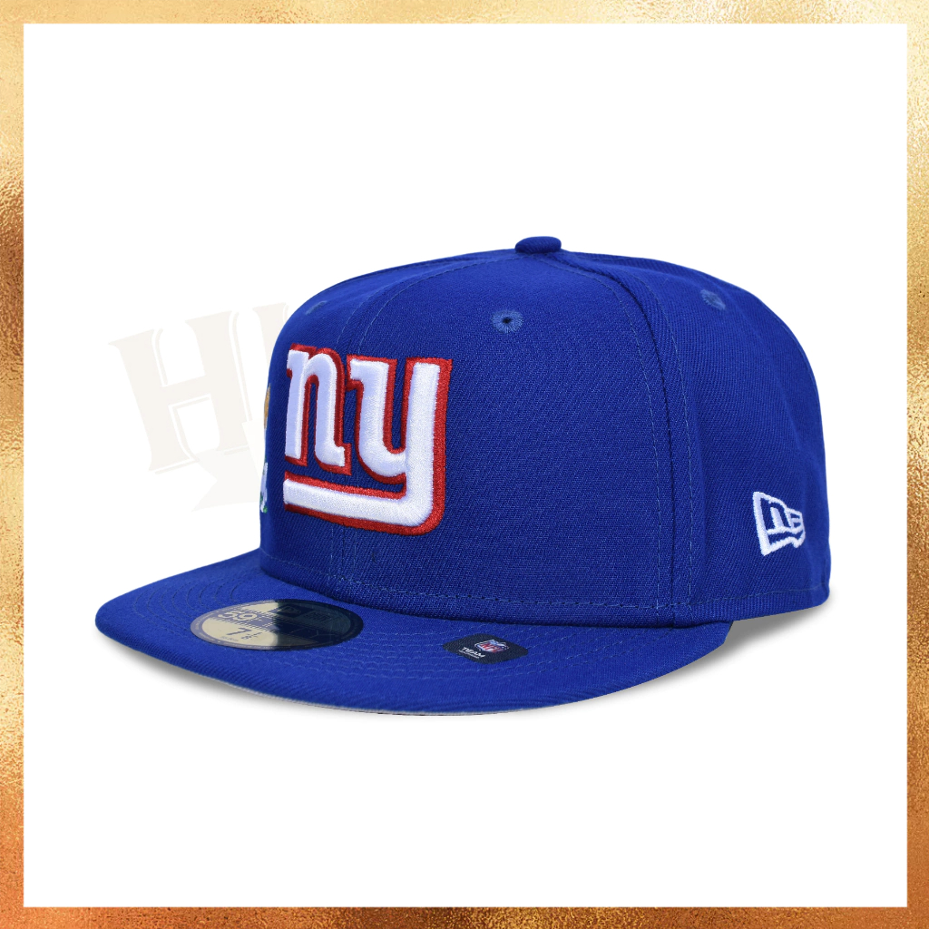 READY STOCK Topi New Era NFL NY New York Giants Superbowl Champions Series Blue 59FIFTY Football Fitted Hat 100% Original