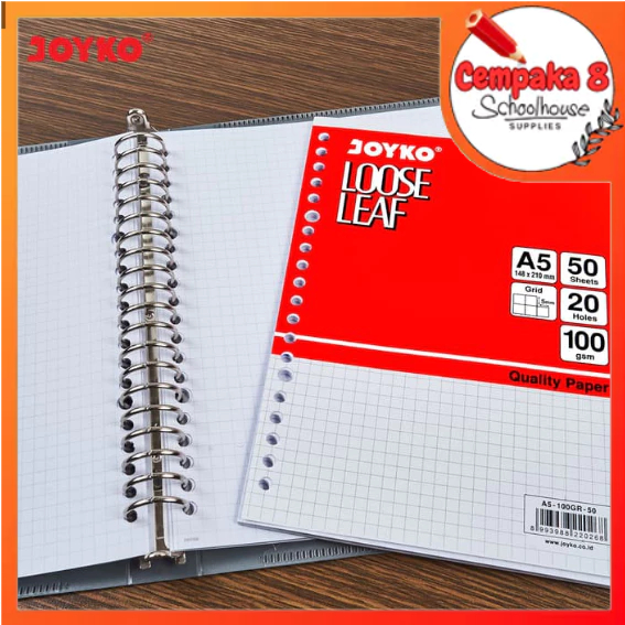 Isi File Loose Leaf A5-50 KOTAK Grid Joyko - UTI0428
