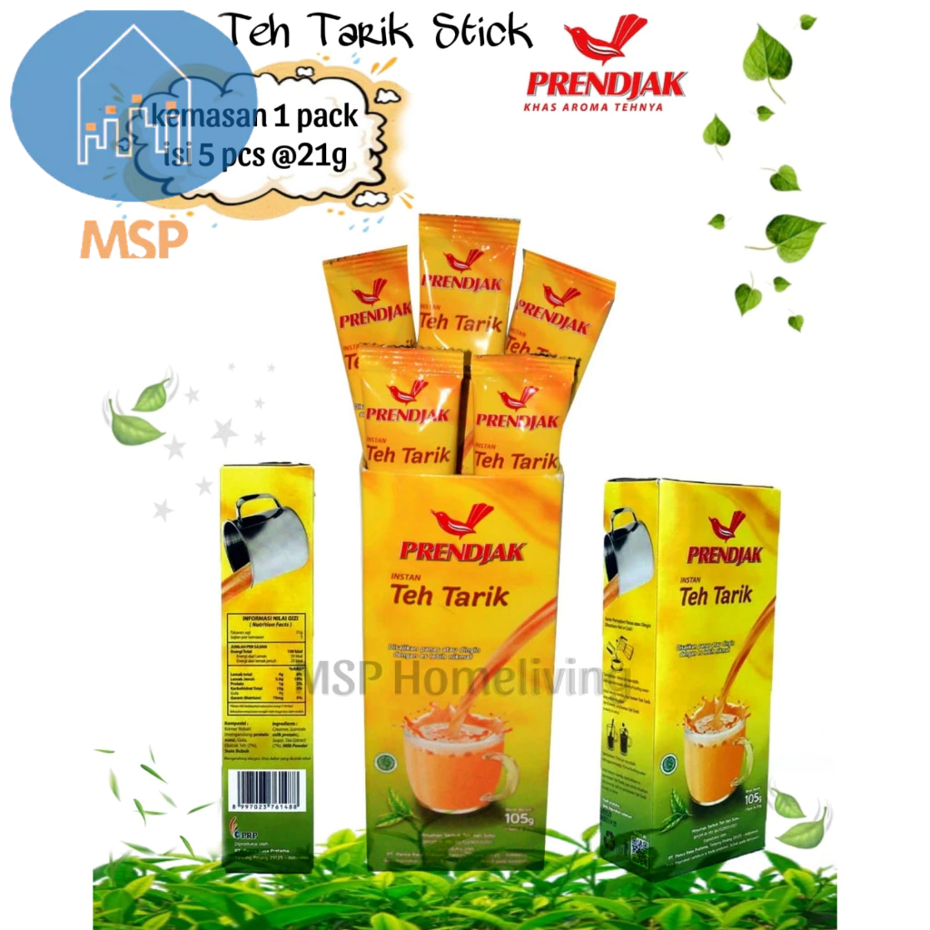 

Teh Tarik instant Prendjak Stick 21 gr / Isi 5 sachet