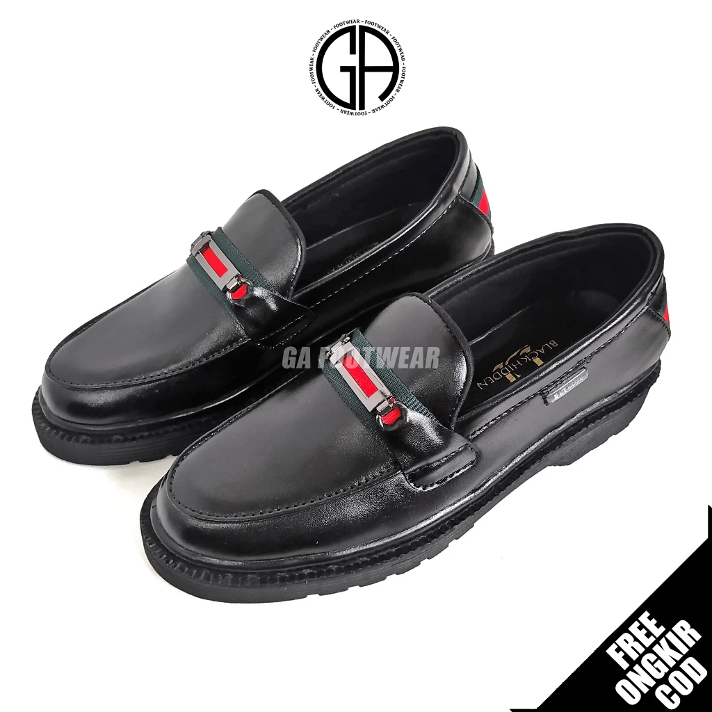 GA FOOTWEAR Leav - Sepatu Pantofel Formal Loafers Pria Pesta Kondangan Nikahan