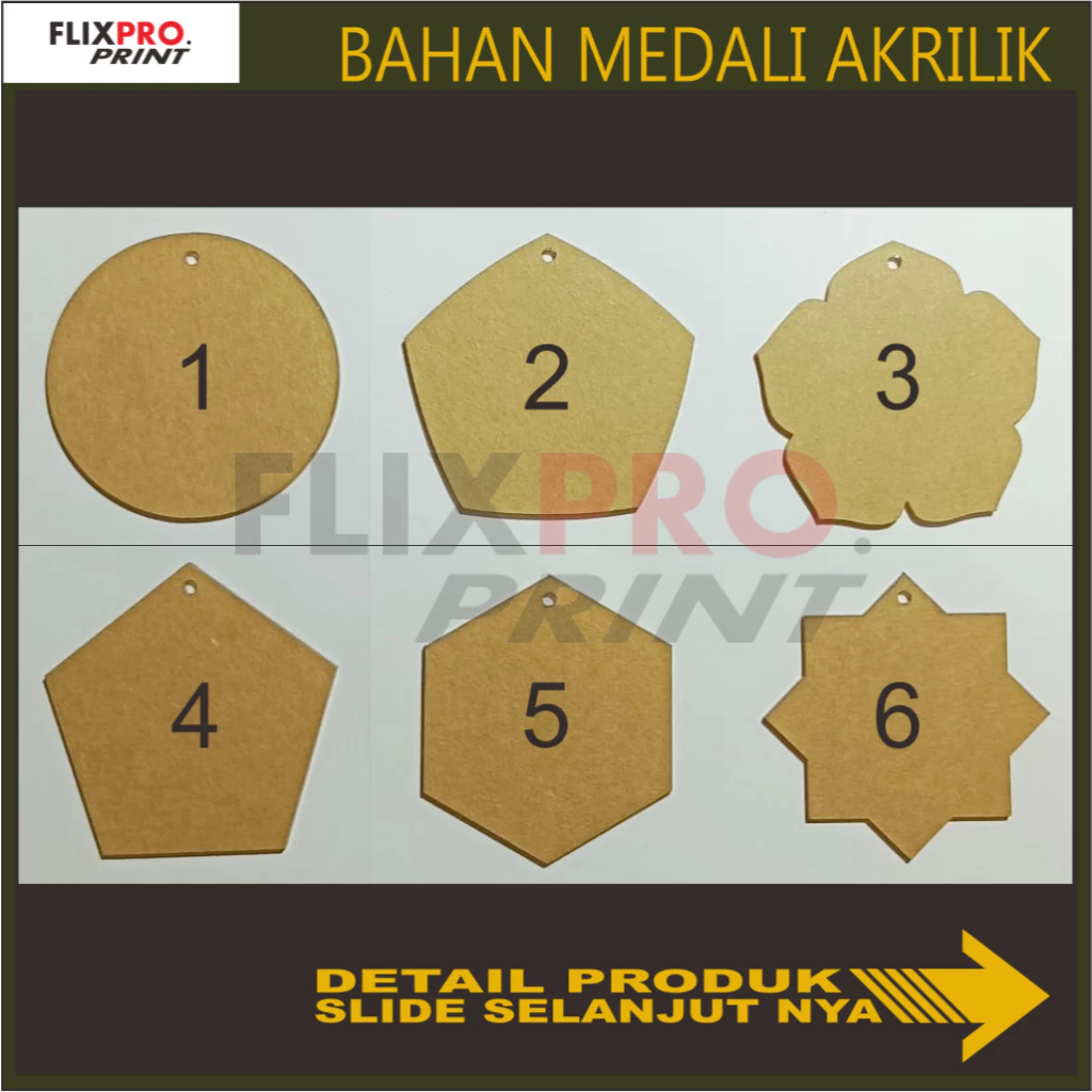 

BAHAN MEDALI AKRILIK BENING 6,5 CM TEBAL 2MM