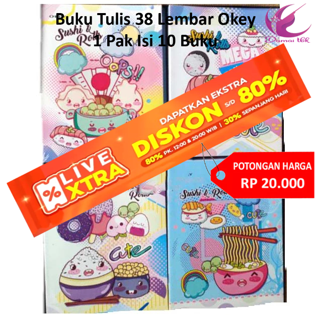 

RK Buku Tulis Okey 38 Lembar (Isi 10 buku)