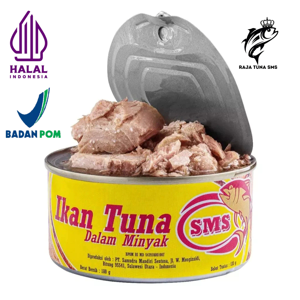 Tuna chunk dalam minyak 180gr - tuna kaleng SMS