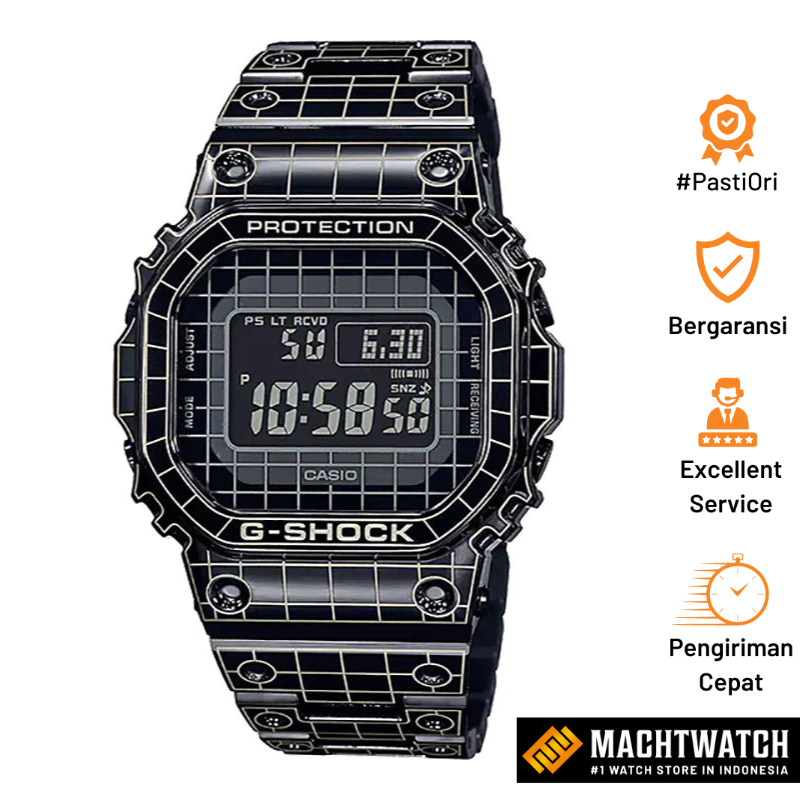 [PAYDAY] Jam Tangan Pria Casio G-Shock GMW-B5000CS-1JR GMW-B5000CS GMWB5000CS Full Metal Grid Tunnel