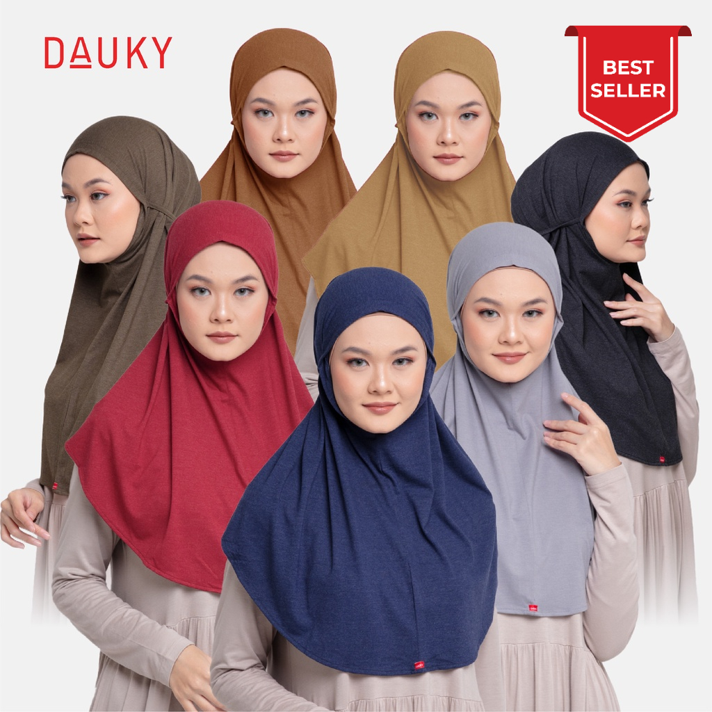 Dauky Jilbab Instan Polos Hijab Bergo Reyn
