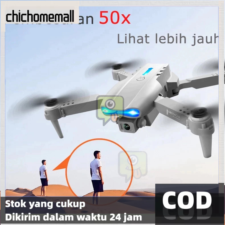 [Harga Terbaik] Drone Mini E88 PRO dengan Drone Kamera HD Drone WiFi FPV 4K Kamera Ganda WIFI FPV