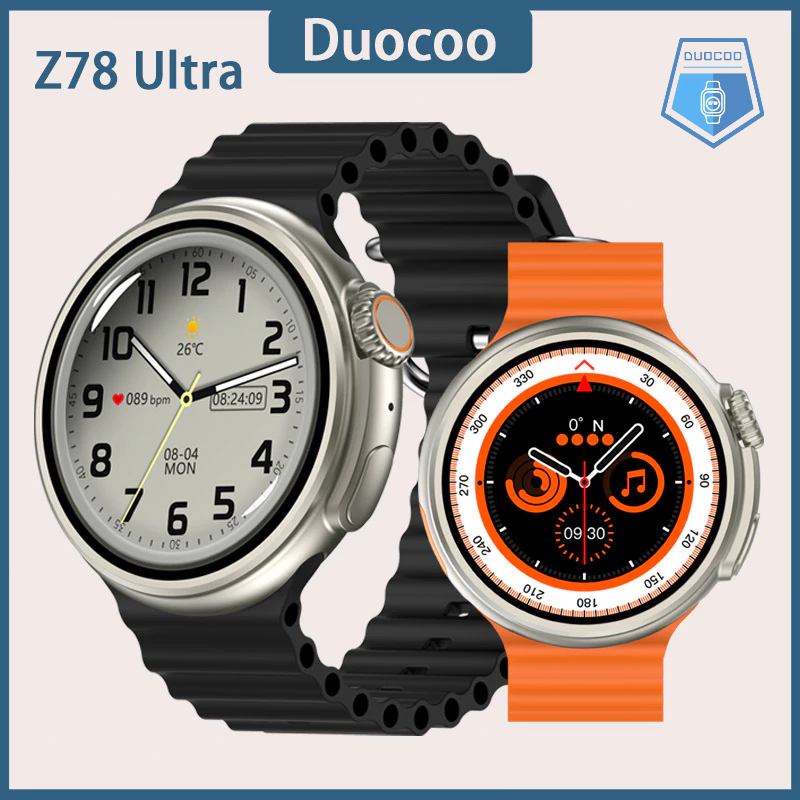 Z78 Ultra Smart Watch Round 1.52 inch Screen Wireless Charger NFC Bluetooth Call Compass AI Voice Ou