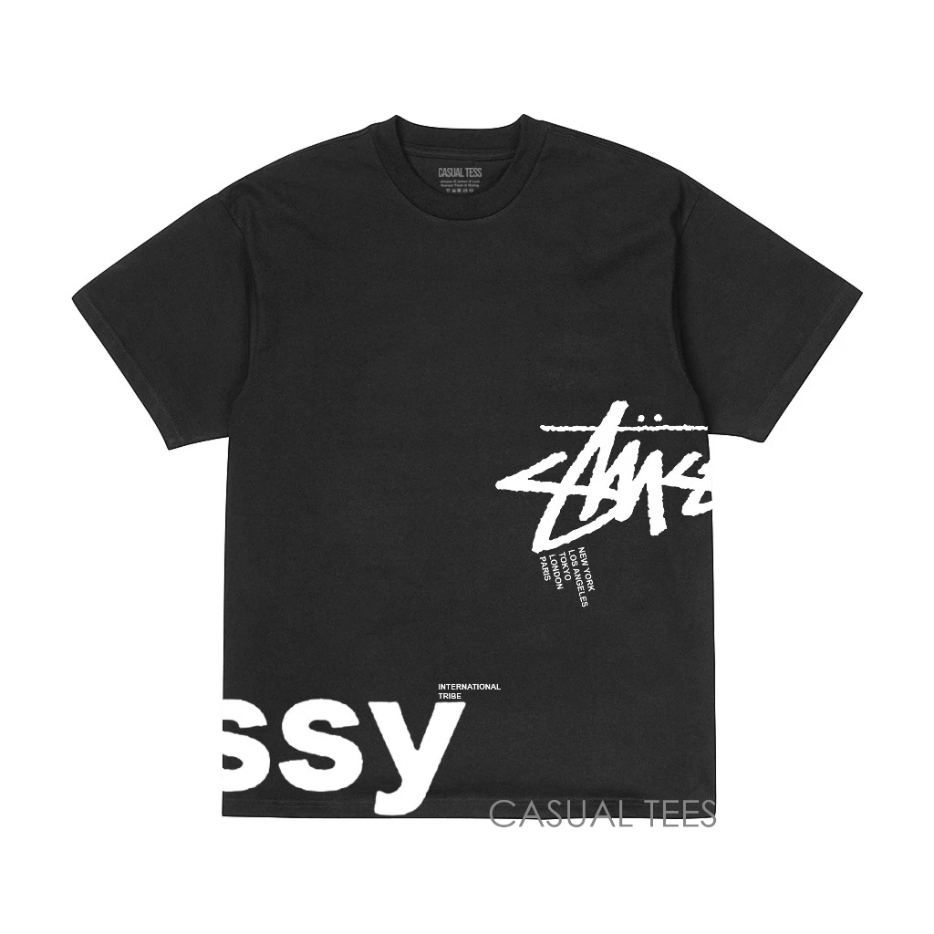 Kaos Vintage Stussy T Shirt International Tribe