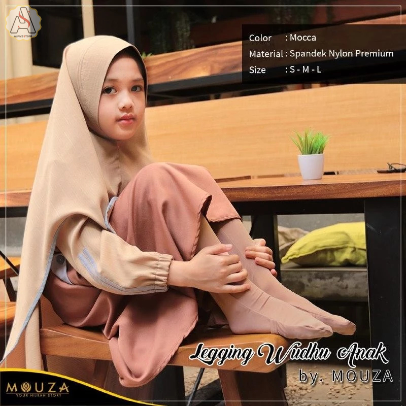 MOUZA | Legging Wudhu Anak by Mouza | Inner Daleman Gamis Anak Wudhu Friendly