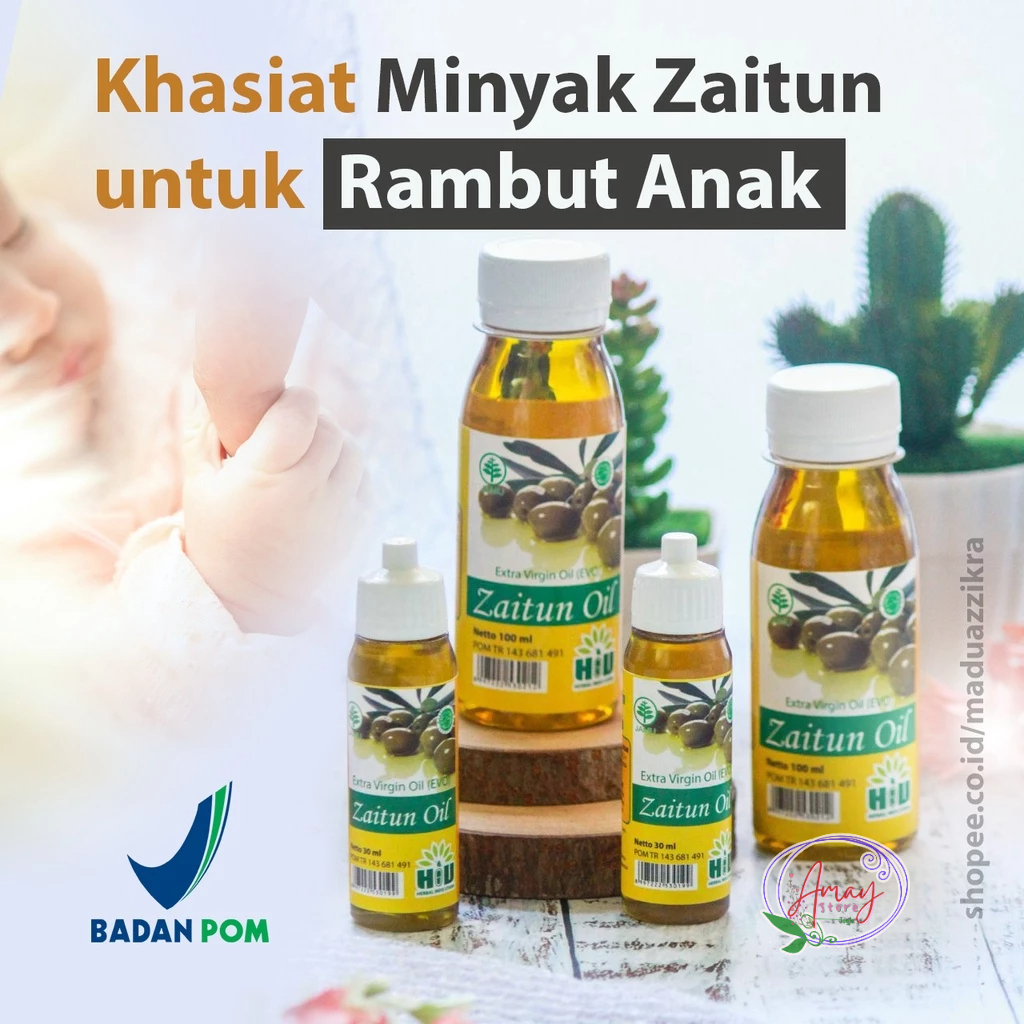 

Minyak Zaitun 100ml 60ml / HIU Extra Virgin Olive Oil / Minyak Oles Zaitun