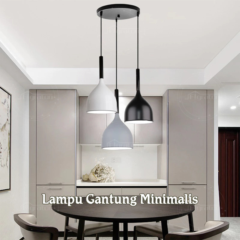 ID LAMPU GANTUNG MINIMALIS RUANG TAMU LAMPU MINI BAR LAMPU GANTUNG CAFE E27 MODERN NORDIC RESTAURANT