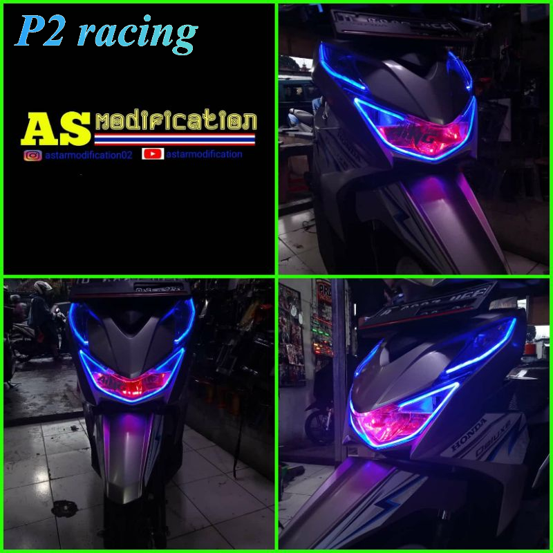 [[  PAKET PAKET ]] Lampu Alis BONUS DEMON motor BEAT DELUX / BEAT FI / BEAT FI NEW / BEAT STREET / B