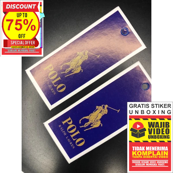 

POLO LABEL TAG HANGTAG NAME TAG PREMIUM CO 1X DI KIRIM 600PCS