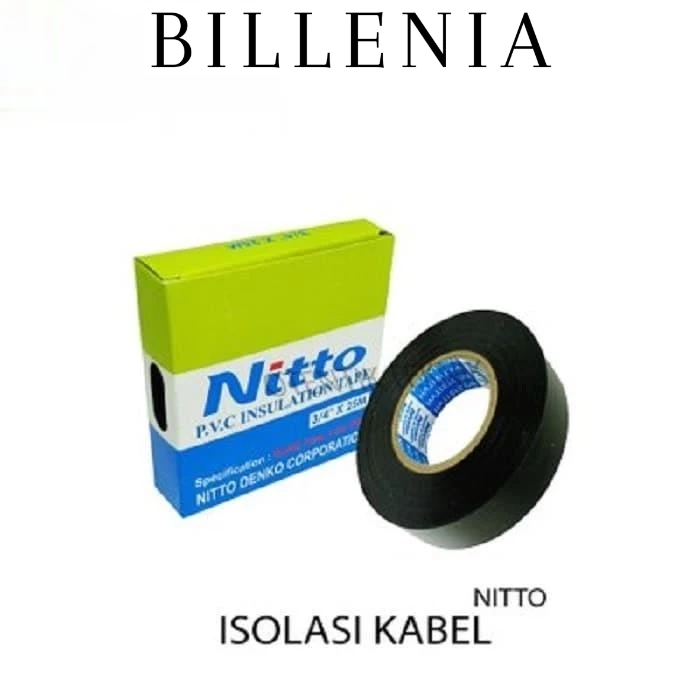 

Isolasi Kabel Listrik NITTO / Solasi Hitam Listrik PVC / Isolasi Listrik