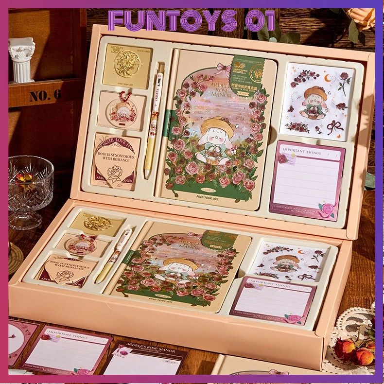 

<COD> Journal Kit Set Gift Box Tema Kartun Stiker Label untuk Buku Pegangan Diary Dekorasi Buku Agenda Notebook Diary Book Set Box DIY Stiker Elegan Bahan