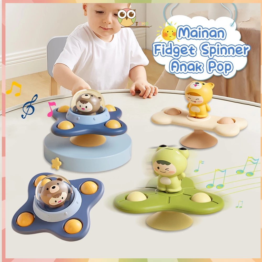 JCHO Mainan Fidget Spinner Anak Pop It Mainan Mandi Bayi Mainan Sensor Motorik Bayi Mainan Edukasi Anak Bayi