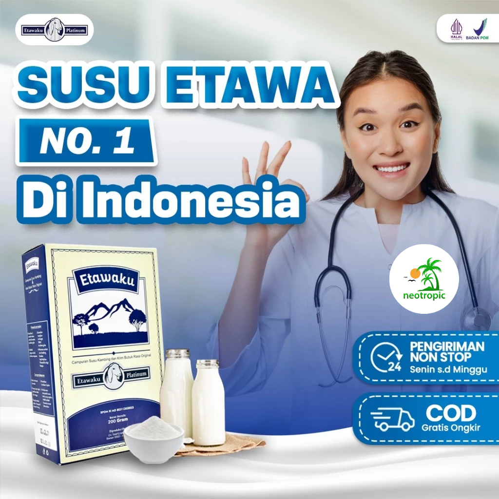 

Etawaku Platinum || Susu Kambing Etawa Murni Rendah Gula Bebas Pengawet 3x Lebih Efektif Atasi Masalah Pencernaan Nyeri Sendi & Tulang Pernafasan Jaga Kesehatan Jantung Cegah & Turunkan Diabetes Kolesterol Lancarkan Produksi ASI