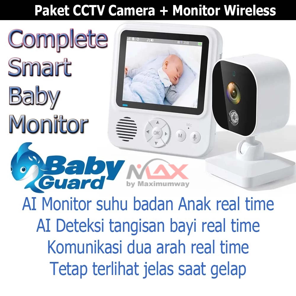 Baby Monitor CCTV Pemantau bayi (paket lengkap) Monitor + Camera, spesialis pemantau bayi