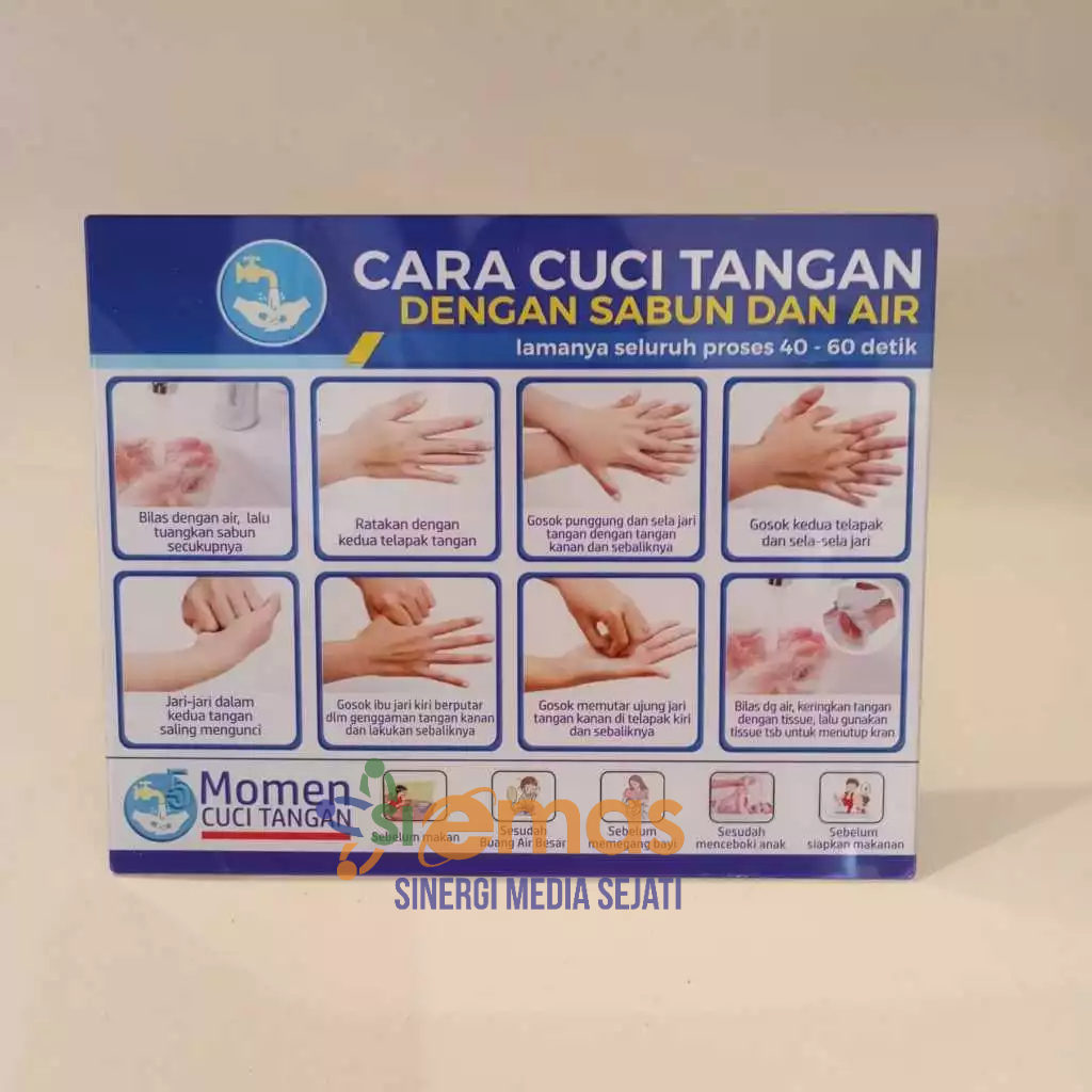 

Akrilik Cuci Tangan Dengan sabun Dan Air | Akrilik 5 Momen Cuci Tangan