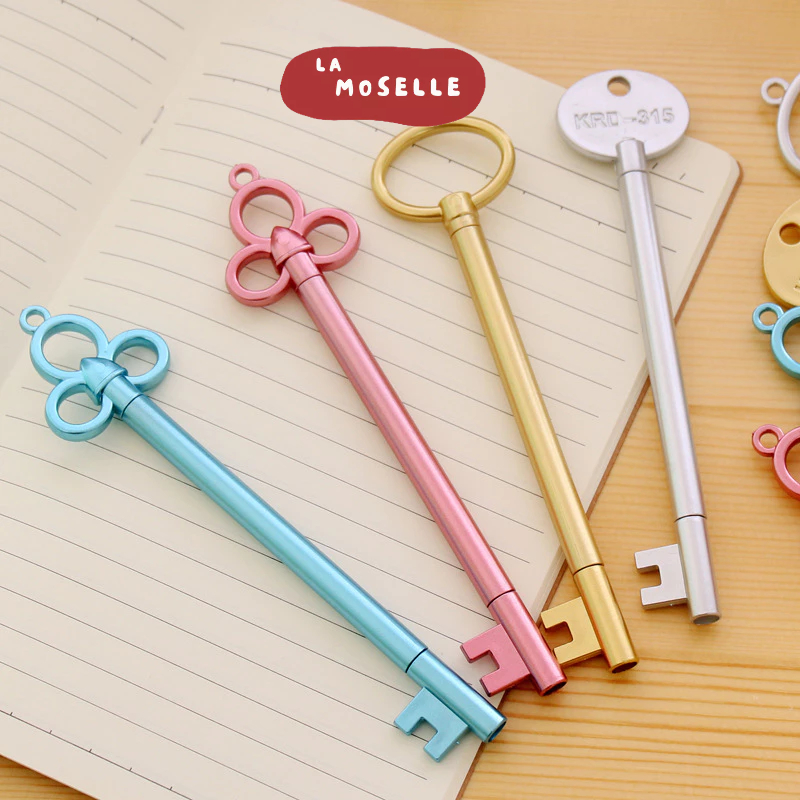

La Moselle -[SK81] Pulpen gel bentuk kunci pen motif kunci karakter pena lucu unik classic korean style