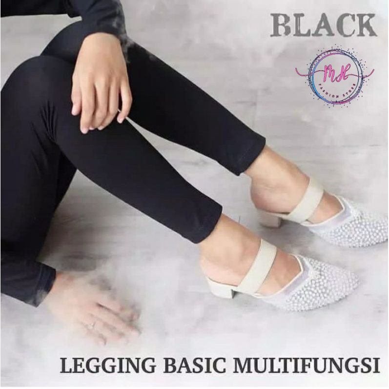 Legging Leging polos Lejing polos spandex Hitam panjang standart  & jumbo Leging wanita dewasa