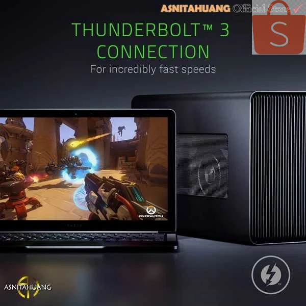 populer Razer Core X Aluminum External GPU Enclosure eGPU GAMING BOX Murah
