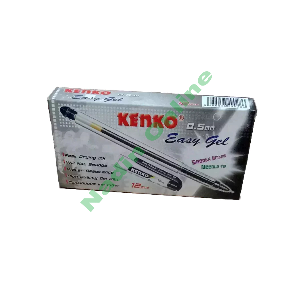 

PEN EASY GEL KENKO HITAM 1 LUSIN