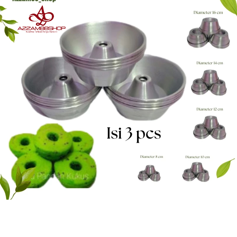 Loyang Kue Tulban Mini Isi 3 Pcs / Loyang Press Tulban Mini / Loyang bronut Mini